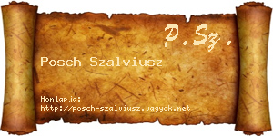 Posch Szalviusz névjegykártya